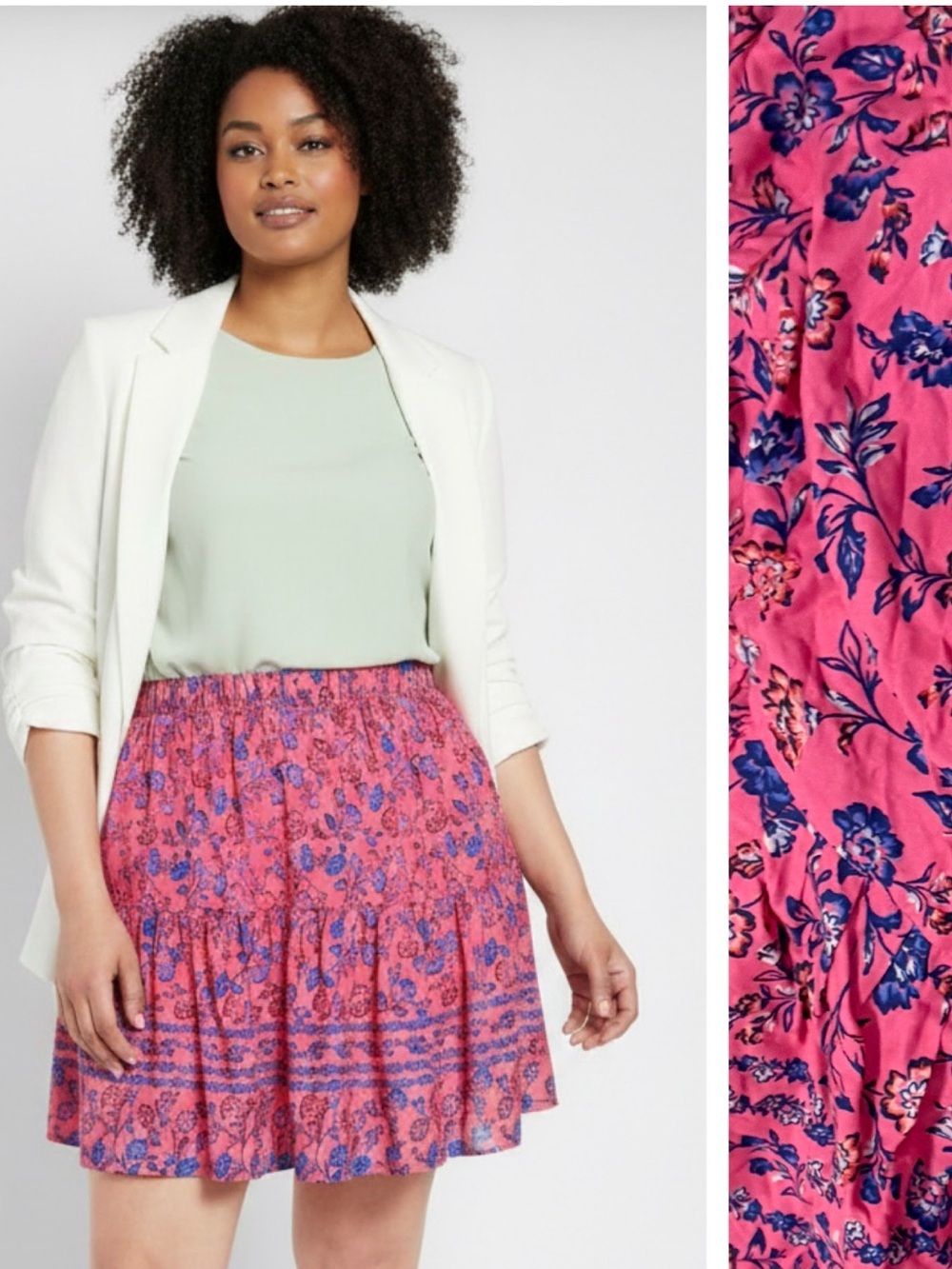 Lane Bryant New Floral Mini Skirt